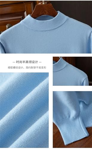 Men's Autumn and Winter Cashmere Sweater Half Turtleneck Long Sleeve Pullover Sweater Cashmere Knitwear Tops3