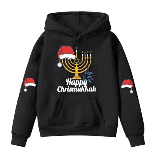 Sweat garçon Hanukkah imprimé pour les réunions de famille