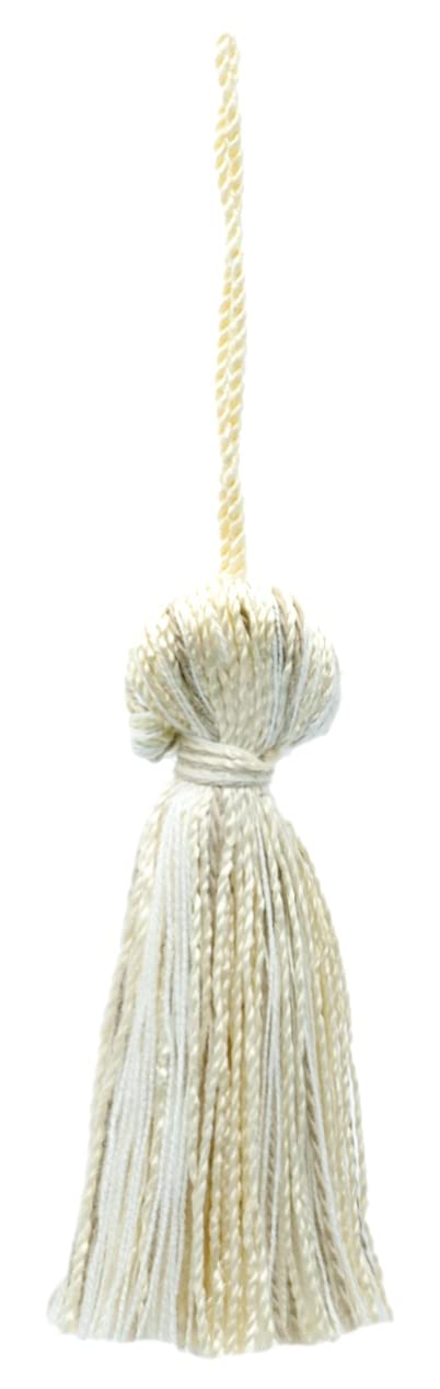 Borla de campana de 7,5 cm en color Sandy Ivory para costura, pack de 6 unidades