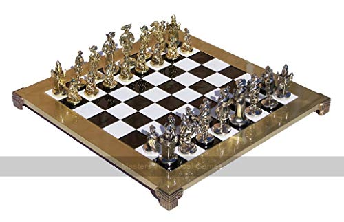 Manopoulos Medieval Knights Metal Chess Set