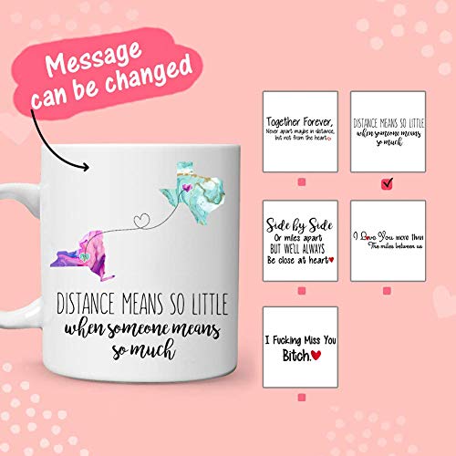 Tazón personalizado para amistad a larga distancia 11 oz miniatura 7