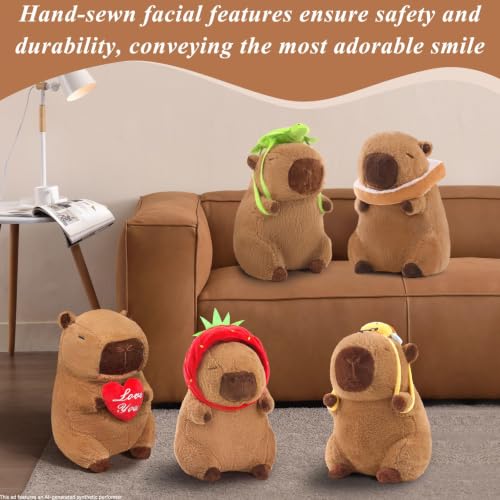 SHINUOER Cute Capibara Plush, Stuffed Animal with Red Heart 9 Inch — view 5