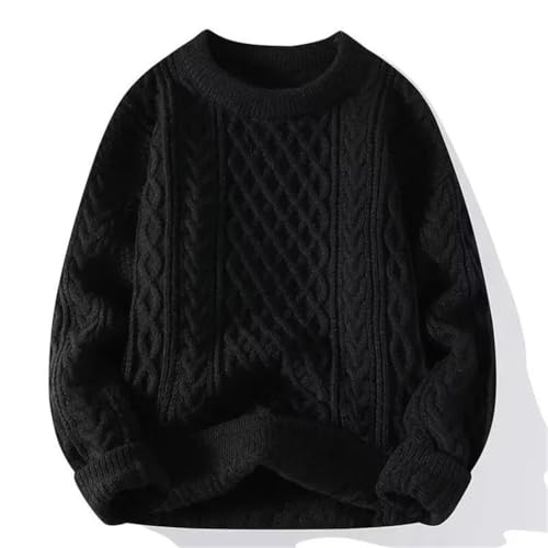Men's Loose Fit Knit Sweater Casual Round Neck Warm Pullover Soft Comfortable Fall Winter Inner Layer Fashion Jumper2