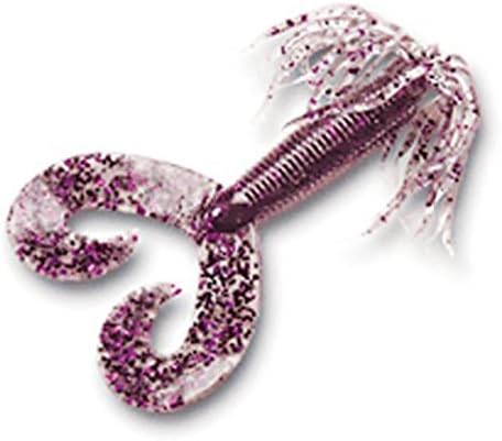 Chompers 5In. Twin Tail Skirted Grub Wtmln Rd/Prpl Flk 10