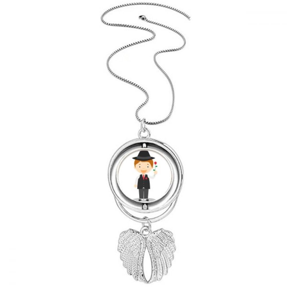 Collier noir ailes d'ange Argentine pour sublimer vos looks