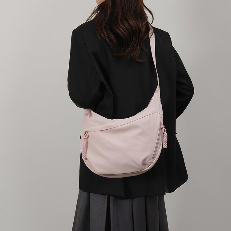 Image of Nylon Crescent Crossbody Bag for Women Shoulder Tote Handbag Casual Sling Bag Dumpling Purse Bag for Outdoor Travel