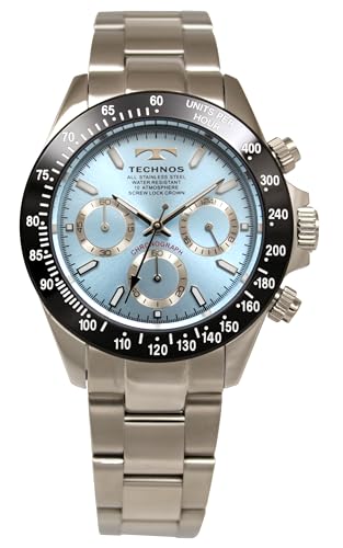 [テクノス] 腕時計 クロノグラフ 10気圧防水 T4C02BI メンズ シルバー