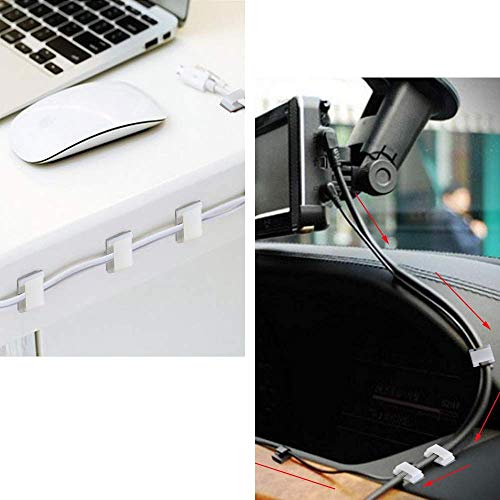Strip Light Mounting Clips Manyee Adhesive Cable Clips Strip Light Holder Bracket 100Pcs Clamps Wire Management Cord Organizer For 10Mm(3/8") Wide Strip Light Car Wire Ties Office Home #TOP5