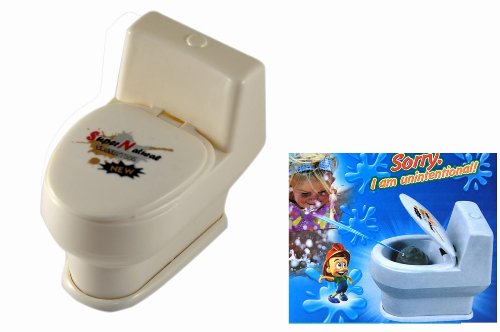 Gosear®Novelty Mini Funny Prank Squirt Spray Water Toilet Closestool Joke Gag Toy Desktop Gift