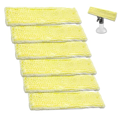 6 Pcs Window Cleaner Pads Compatible with Karcher Window Vacuum Cleaner Pads for Karcher Replacement Microfibre Cleaning Swipping Mop Cover Cloths for Karcher WV2 Plus WV5 WV6 Premium