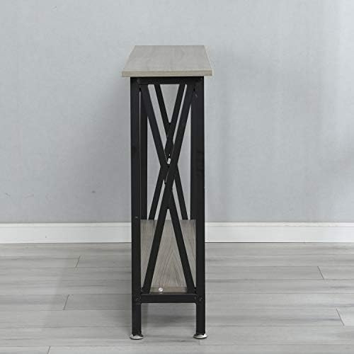 DlandHome Console Table Entry Hall Table/Living Room Table/Sofa Table for Living Room & Entryway Sandalwood