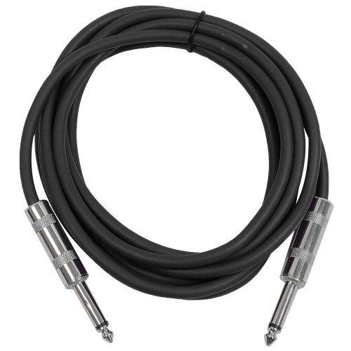 Seismic Audio Speakers Guitar Cables, Ts ¼” Guitar Cables, Black, Pack Of 6, 10 Feet #TOP1