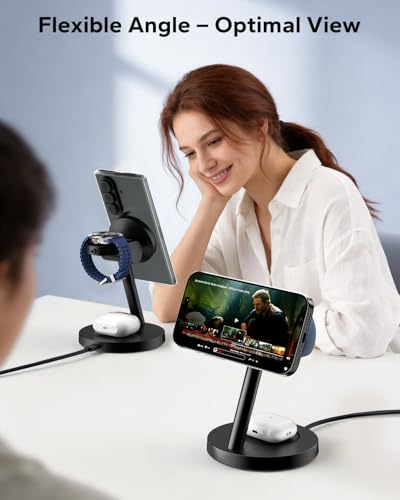 KPON for Samsung 3 in 1 Charging Station, Magnetic Wireless Charger Stand for MagSafe - image 7