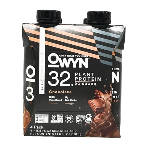 OWYN Chocolate Elite Plant Protein Shake 4pk, 11.15 FZ Cover