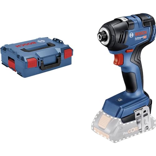 Bosch Professional 18V System visseuse à chocs sans-fil GDR 18V-200 (couple maxi de 200 Nm, avec 1/2 calage L-BOXX pour accessoires, calage L-BOXX, L-BOXX)