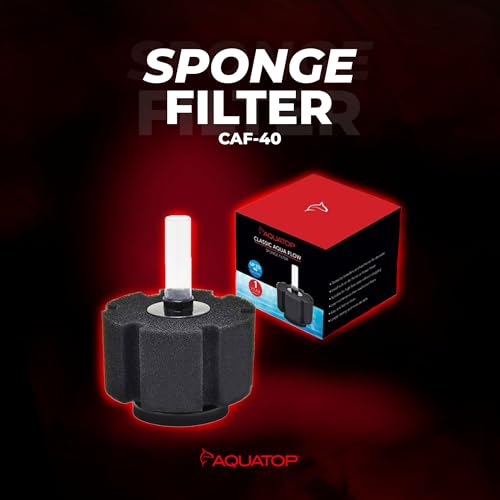 Image of Aquatop Internal Sponge Filter - for Aquariums Up to 40 Gallons - Compatible with Air Pumps or Powerheads - Mechanical & Biological Filtration