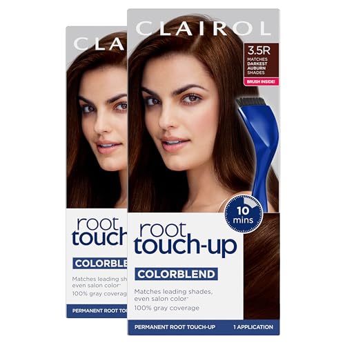 Clairol Root Touch-Up by Nice'n Easy Permanent Hair Dye, 3.5R Darkest Auburn Hair Color, Pack of 2