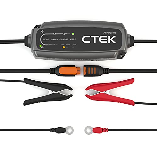 CTEK CT5 Powersport, Batterieladegerät 12V, Ladegerät LiFePO4, AGM Ladegerät, Lithium Ionen Ladegerät Motorrad, Quad-Bike, Schneemobil, Wasserfahrzeug, Batteriepfleger Mit Rekonditionierungsmodus