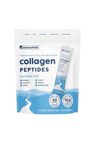 NativePath Grass-Fed Collagen Peptides Stick Packs (30 Count)