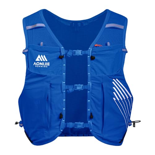 AONIJIE 10L Lightweight Trail Running Vest, Hydration Pack for Men Women, Climbing Hiking Mountaineering Hydration Vest (Blue, S)