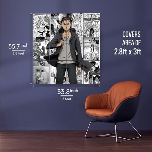 Image of Posternet Set of 12 Eren Yeager manga kit wall decor 300 GSM hard poster Attack on Titan posters Paper Print (11.7 inch X 8.3 inch) Photographic Paper (33 inch X 23 inch)