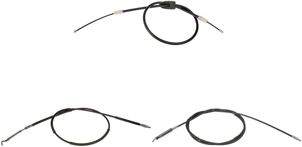 3Pcs Emergency Brake Cable Front Rear Parking Brake Cable Emergency Brake Cable Kit fits Ram 2500 2011-2012 fits Ram 3500 2011-2012 fits Dodge Ram 2500 2004-2010