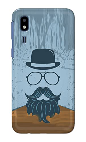 Image of PRINTFIDAA Mustache Beard and Hairstyle Hipster in Glasses Printed Designer Hard Case for Samsung Galaxy A2 Core, SM-A260F / DS, SM-A260G / DS Back Cover -(e) RPM1002