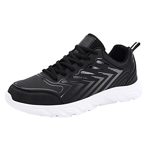 Zapatos para correr y caminar sin cansancio con cuero suave y cordones