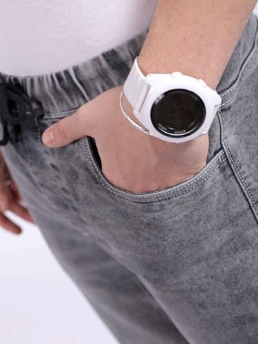 Image of The Indian Garage Co Men Regular Fit Solid Mid-Rise Stretchable Denim Cargo Joggers
