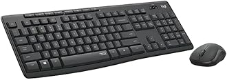 Logitech MK295 Wireless Mouse & Keyboard Combo with SilentTouch Technology, Full Numpad, Advanced Optical Tracking, Lag-Free Wireless, 90% Less Noise - Graphite