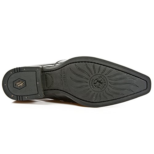 New Rock M.2246-S5 rangers cuir noir plateforme Rangers gothiques unisexes - 6