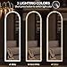 LVSOMT Bogen Ganzkörperspiegel mit Beleuchtung, 153x50cm LED Gewölbter Standspiegel, Moderne Wandspiegel Groß, Stehspiegel ohne Rahmen Beleuchtet, Aufstellspiegel für Schlafzimmer Wohnzimmer, Weiß