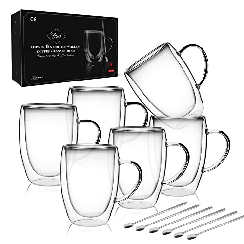 LIBWYS Paquete de 6 tazas de café de doble pared Cover