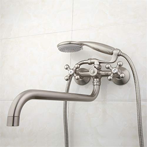 Robinet de baignoire avec douchette mural sortie 36cm - 3