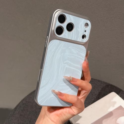 Coque iPhone 14 Pro antichoc en polycarbonate bleu à structure ondulée protectrice