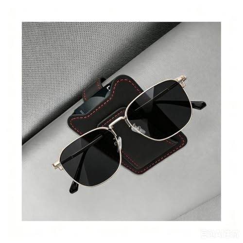 Xiqaler Sunglasses Holder for Car Sun Visor, Magnetic Clip (Black)