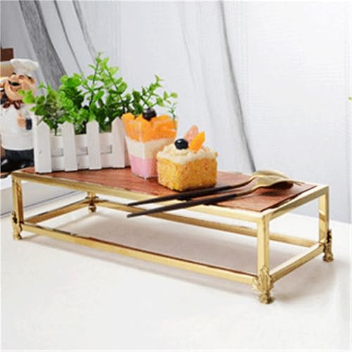 Présentoir à gâteaux rectangulaire en bois pour optimiser l'espace de table - 8