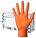 Produktbild Herrmann Nitril Handschuh DiamantGrip Orange | Gr. XL - 100 Stück | Perfekter GRIP Einweg Montage Schutzhandschuhe puderfrei latexfrei | Diamanttextur Nitril-Handschuhe