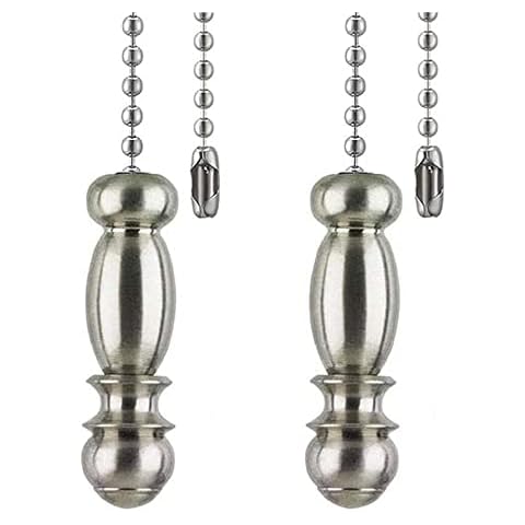 Deckenventilator-Zugketten Ornamente 30,5 cm Silber Anhänger mit Perle Zugkette Verbinder Dekorative Verlängerung Cover