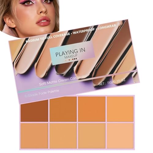 Image of Soft Matte Cream Concealer Palette, 8 Shade Foundation Palette, Waterproof Long Lasting Coverage for Dark Circles, Blemishes & Contouring(Medium)