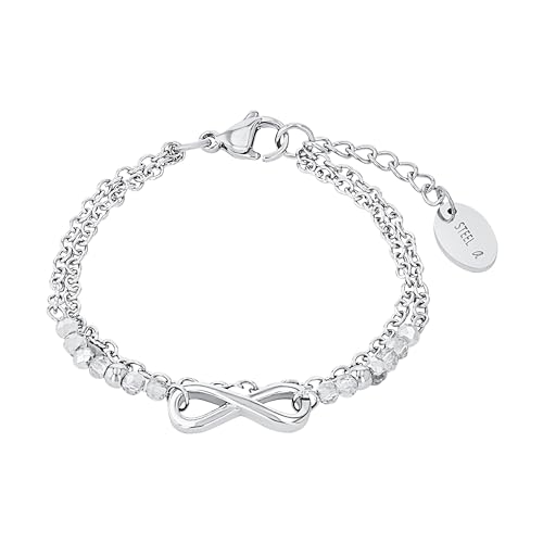 Pulsera de cuero s.Oliver para niños con detalles de acero inoxidable en caja de regalo