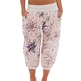 ❤【Geschnitten】Durch den lockeren Schnitt und den leichten Baumwollstoff haben Sie in dieser Hose jede Menge Bewegungsfreiheit.