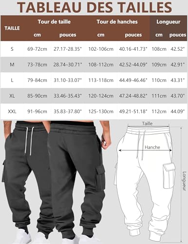 Pantalon cargo jogging homme avec cordon de serrage et multi poches - 5