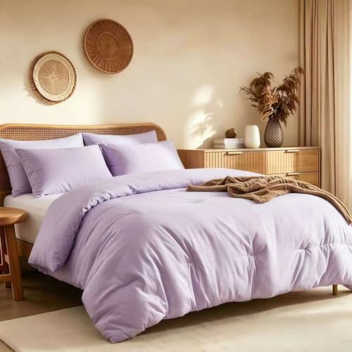 Image of Queen Comforter Set Prewashed Lightweight Quilted Bedding for All Season