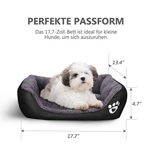 AcserGery Haustier Katzenbett Kissen Weich Hundebett Warm Hundeschlafplatz Katzendecke Hundematratze Hundesofa Katzensofa (Plüsch grau)