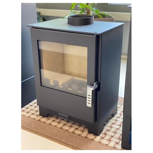 Generic EEK A+ Verso Petit poêle à bois, 3 l, puissance 5 kW, compact et efficace, idéal pour la maison et le jardin