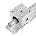 SBR12 200mm Linear Slide Shaft, Linear Shaft with 4Pcs SBR12UU Bearing Block, CNC Parts for DIY CNC Routers, Mills, Lathes, Industrial Grade Standard SBR Block