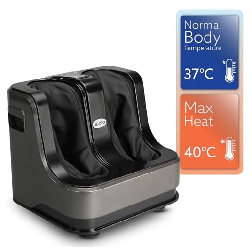 AGARO Rejoice Foot, Calf and Leg Massager with Lukewarm Heating and Vibration, 80W, 4 Motors, Rolling & Kneading Functions for Pain Relief & Improving Blood Circulation (Grey)