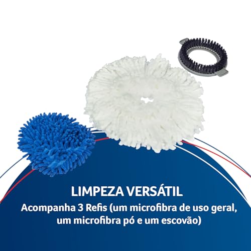 Perfect Pro, Mop Giratório, Move, Mop com Angulação de Aço Inox, Para Qualquer Tipo de Piso, Centríf