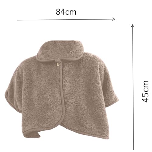 Women's Pashmina Shawls Topper Velvet Plush Sherpa Fleece Lined Shawls Cape Open Front Cardigan Poncho Cloak Cape3